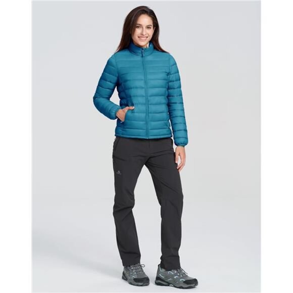 Women's Packable Puffer Jacket Winter Lightweight Quilted Coat NWT - Picture 3 of 6